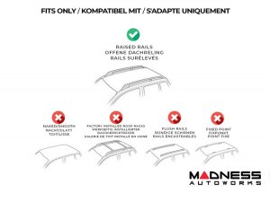 Volkswagen ID. Buzz Roof Rack Cross Bars - Black - for OEM Roof Rails Volkswagen ID. Buzz Roof Rack Cross Bars - Black - for OEM Roof Rails